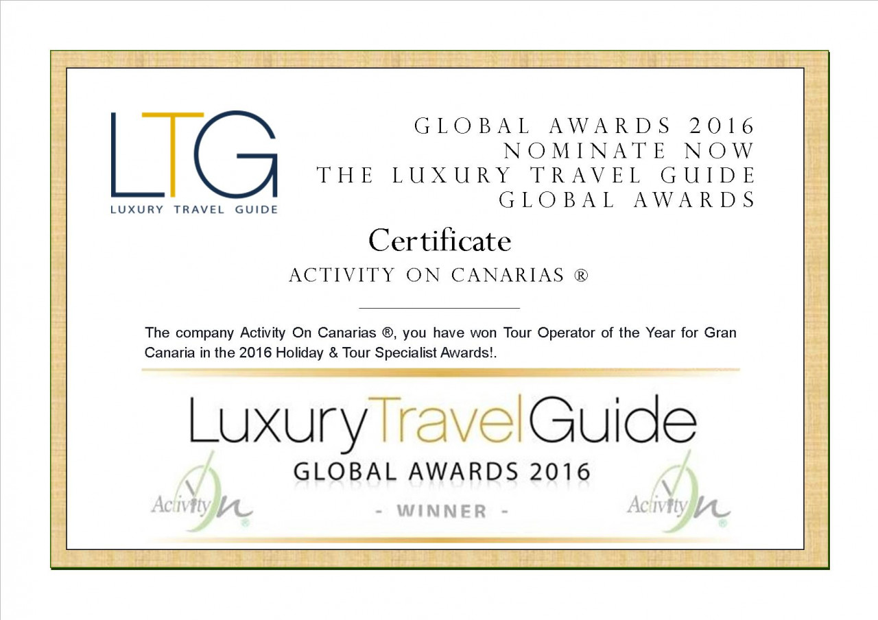 Tour Operator of the Year for Gran Canaria in the 2016 Holiday & Tour Specialist Awards!.