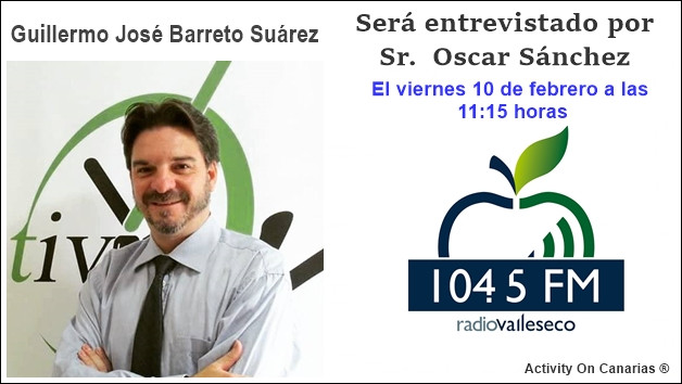 Entrevista en la emisora Radio Valleseco - CEO: Guillermo Barreto